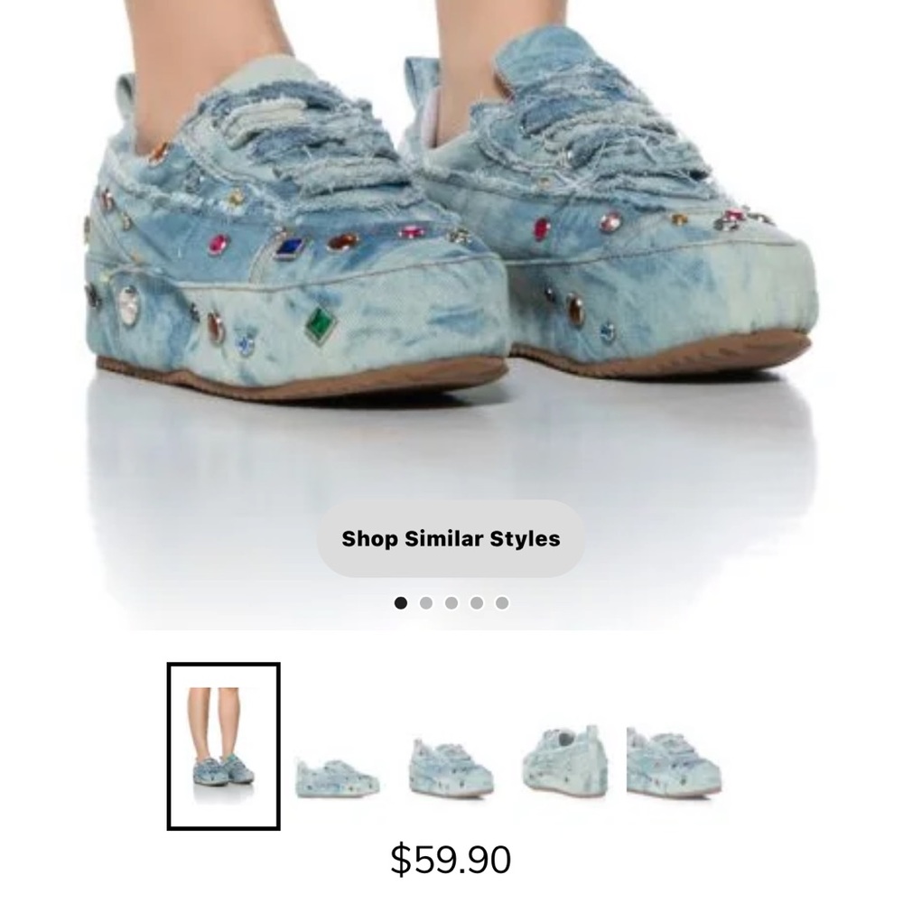 AZALEA WANG MAI DENIM SNEAKER size 11